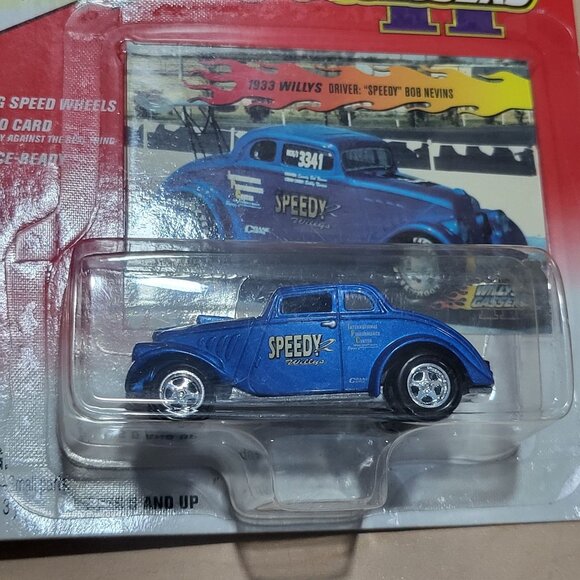 Johnny Lightning Willys Gassers II 1933 Speedy White Lightning Chase Blue 2002 - Picture 6 of 11